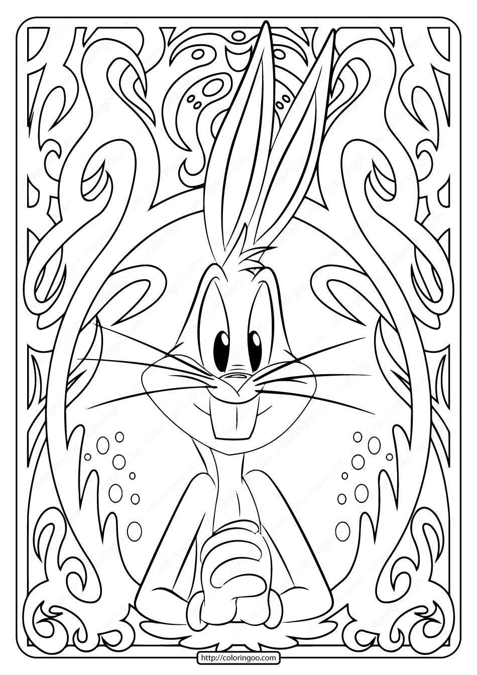 Free Printable Bugs Bunny Pdf Coloring Page