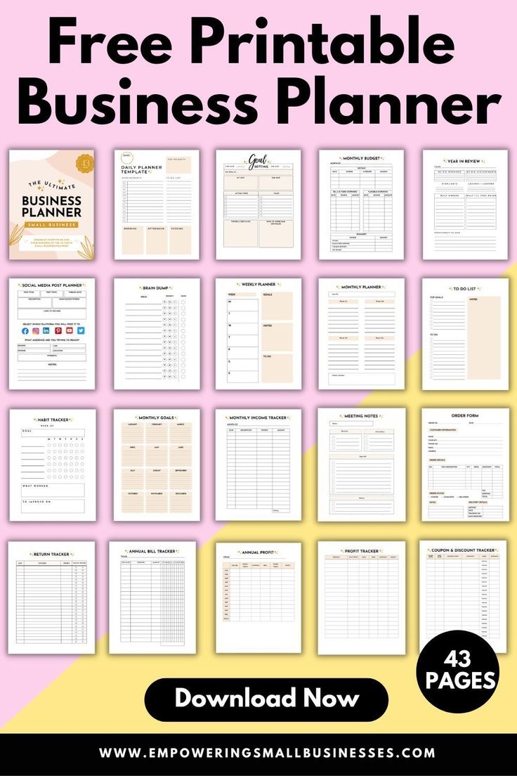 Free Printable Business Planner