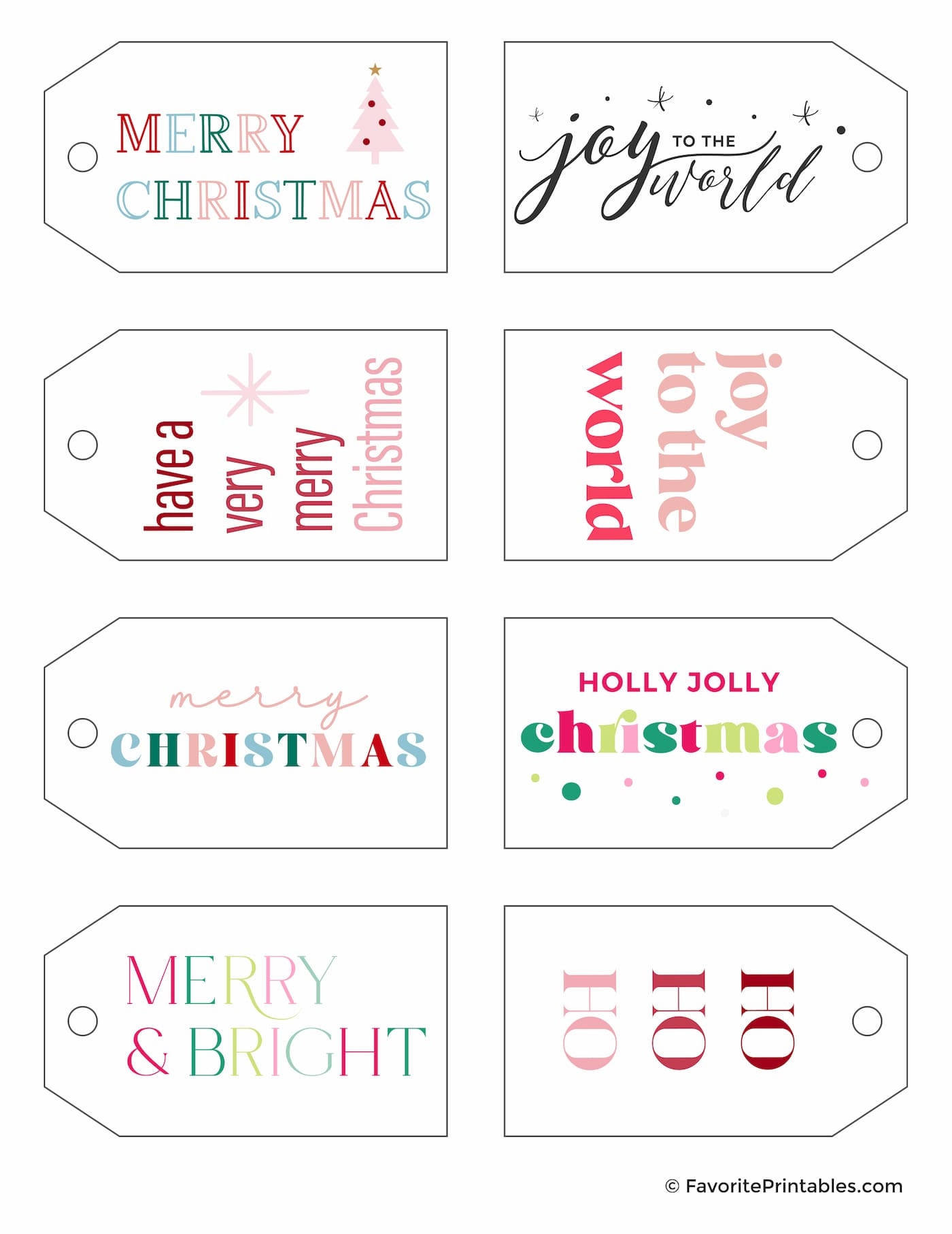Free Printable Christmas Gift Tags Favorite Printables