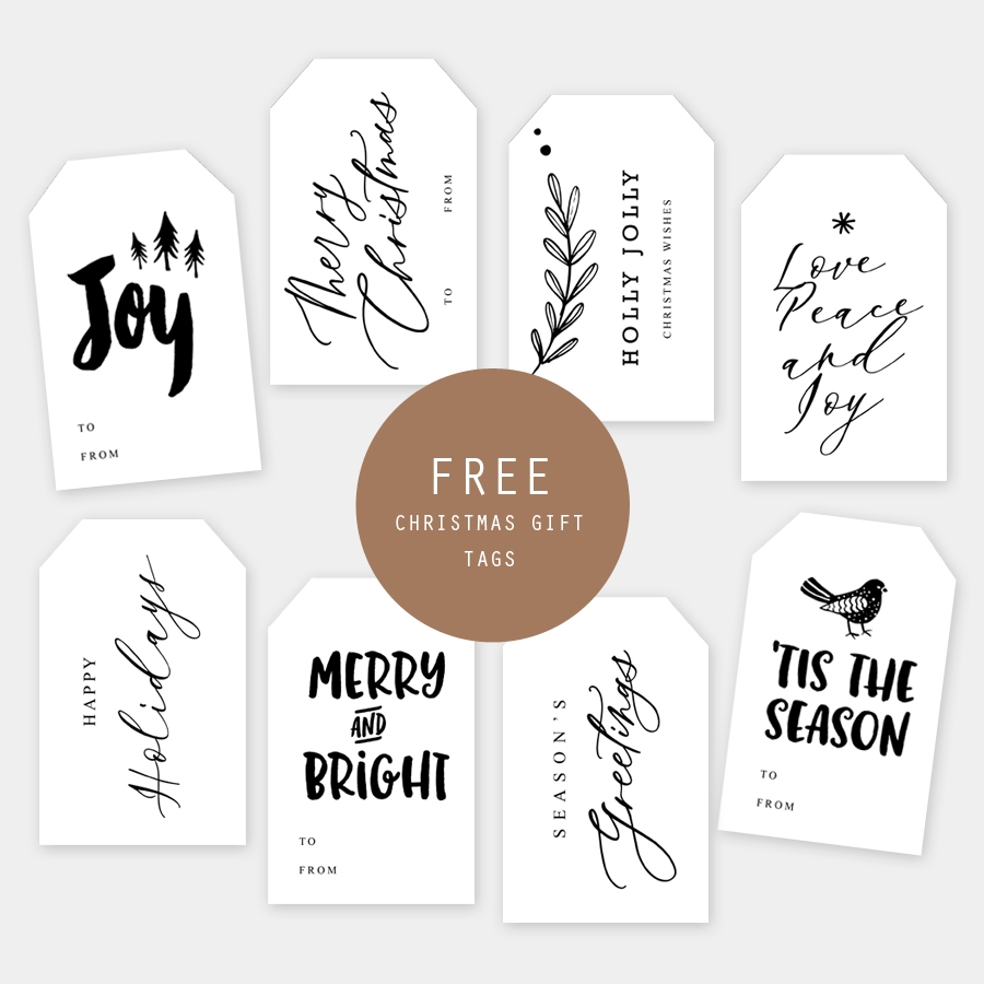 FREE Printable Christmas Gift Tags Squijoo