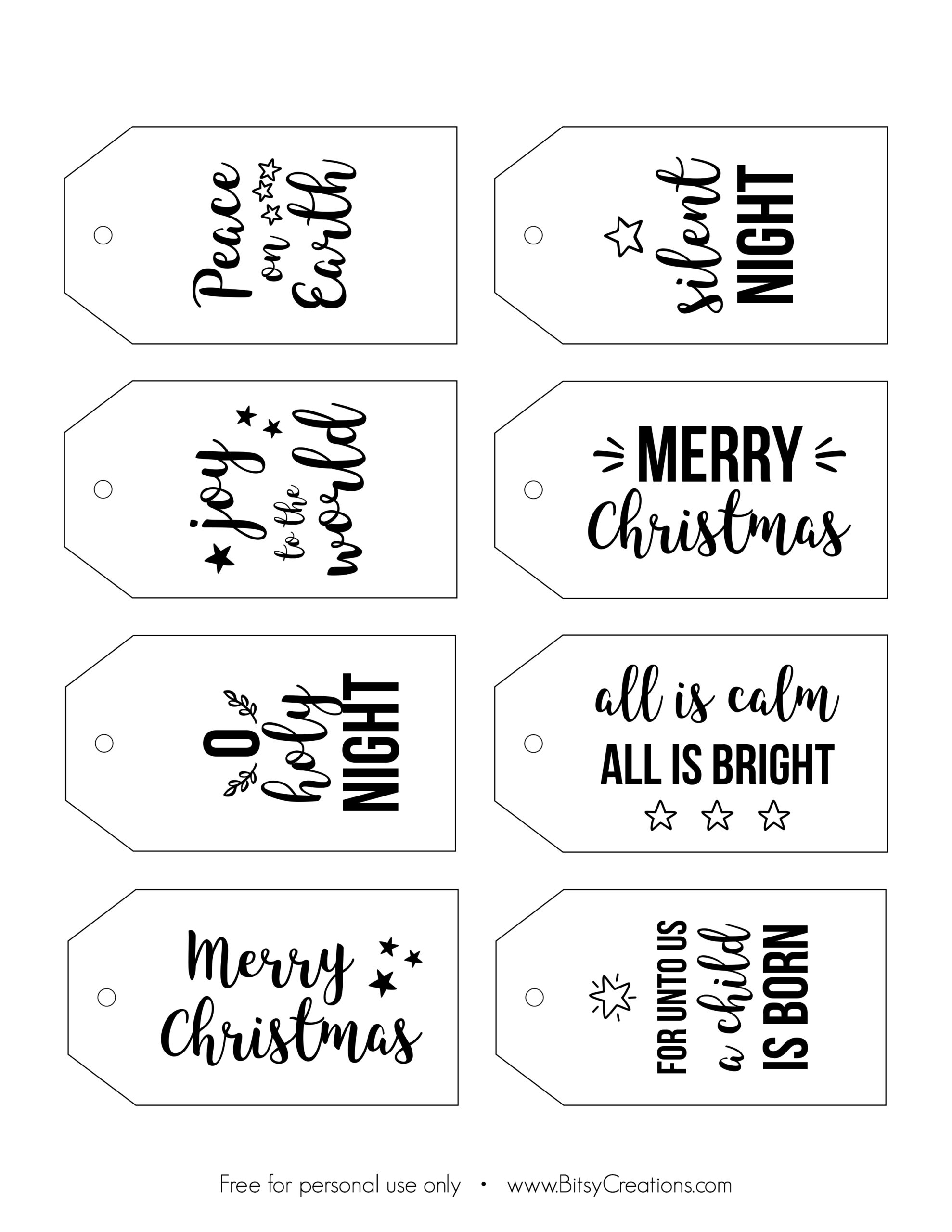 Free Printable Christmas Tags
