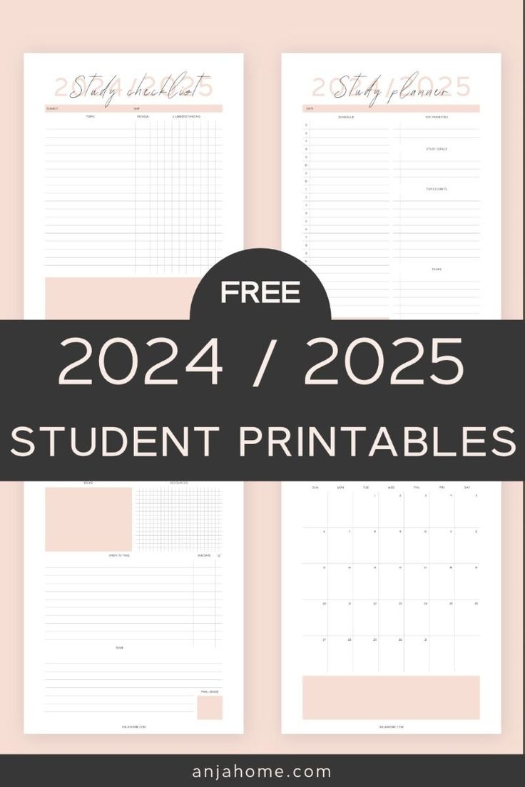 Free Printable Student Planner 2025