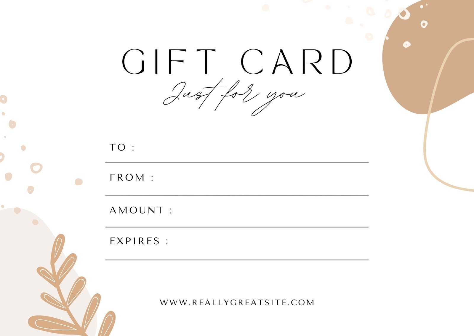 Free Printable Custom Restaurant Fantastic Gift