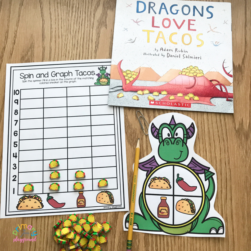 Free Printable Dragon Tacos Spin And Graph Primary Playground