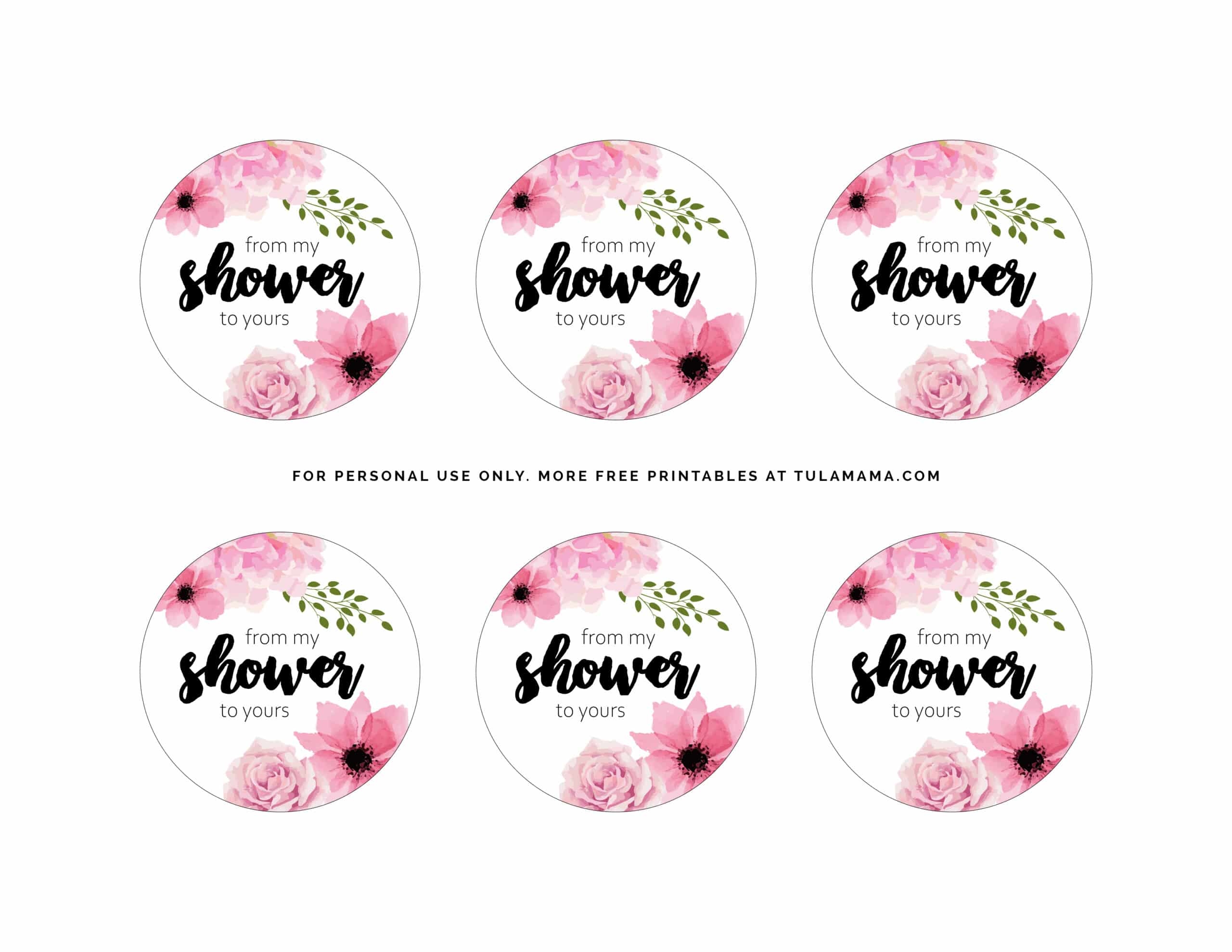 Free Printable From My Shower To Yours Gift Tags Tulamama