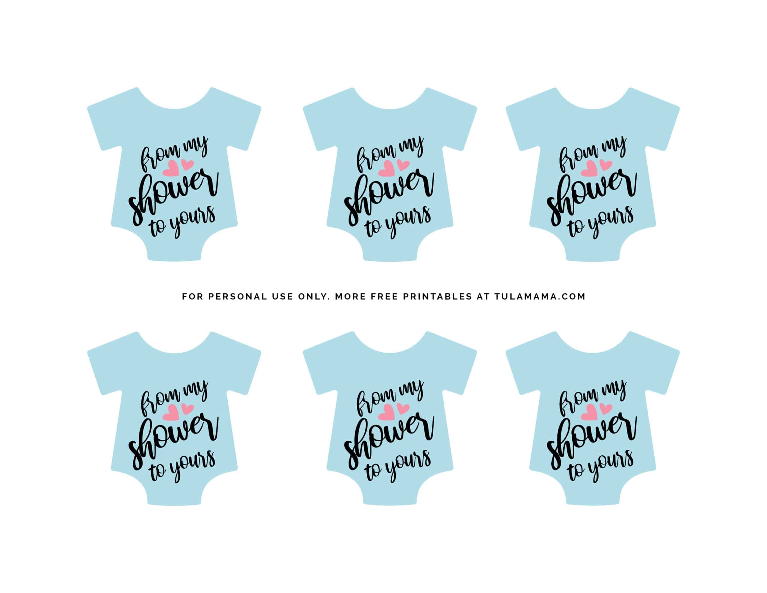 Free Printable From My Shower To Yours Gift Tags Tulamama