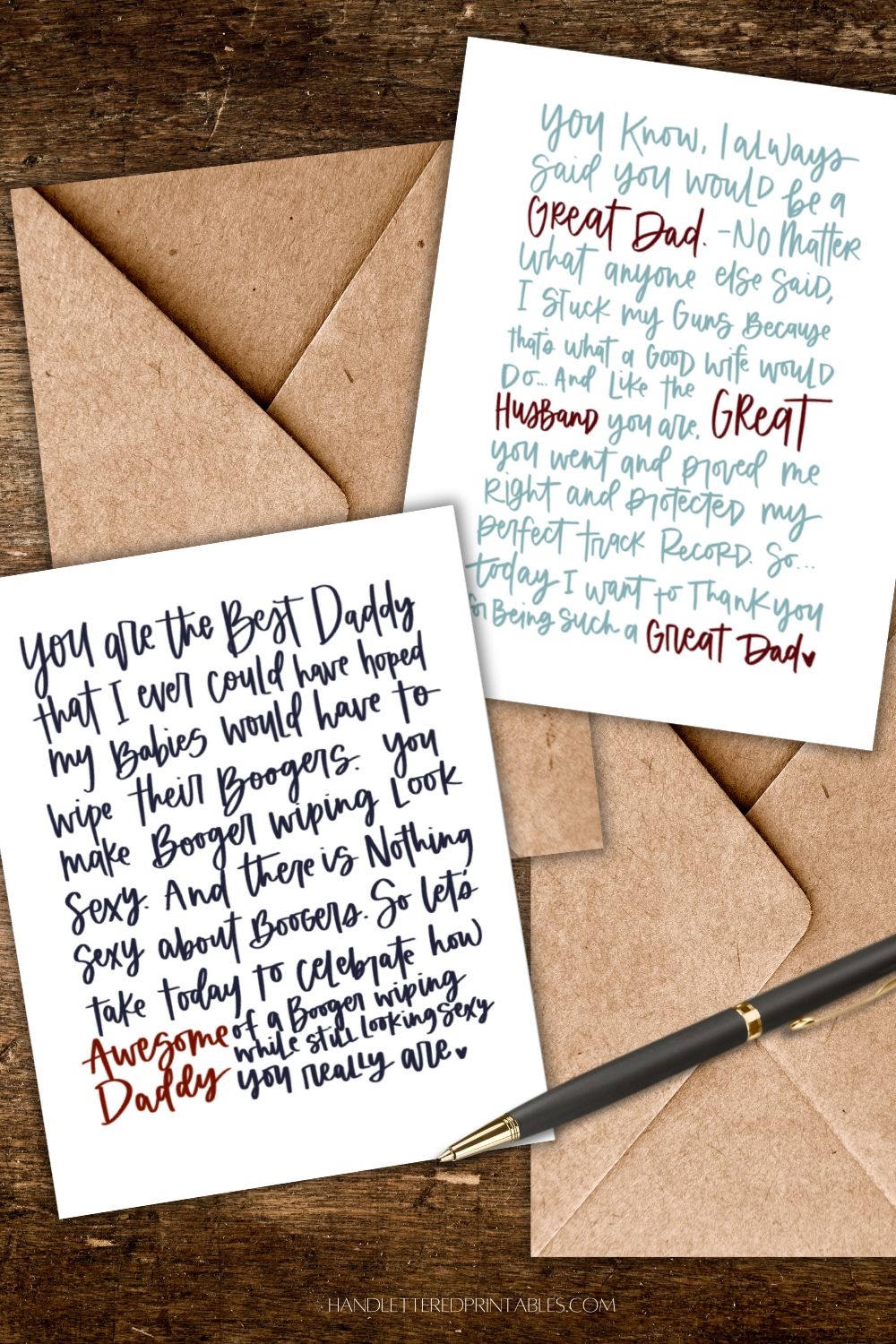 Free Printable Funny Father s Day Cards For Husband Partner Hand Lettered Printables