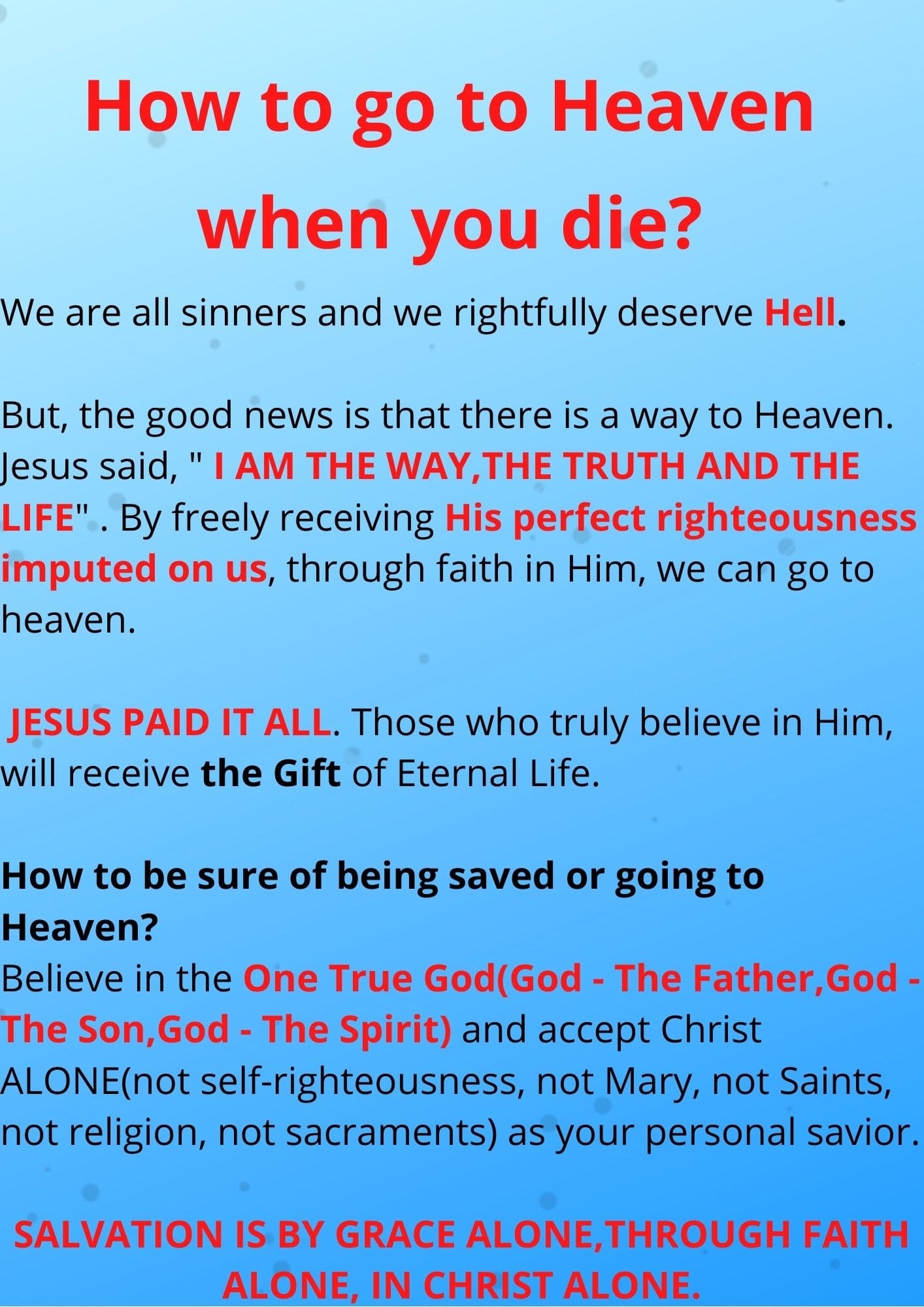 Free Printable Gospel Tracts