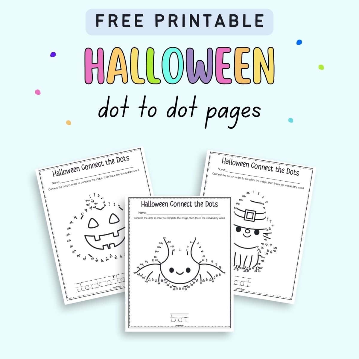 Free Printable Halloween Dot To Dot The Artisan Life