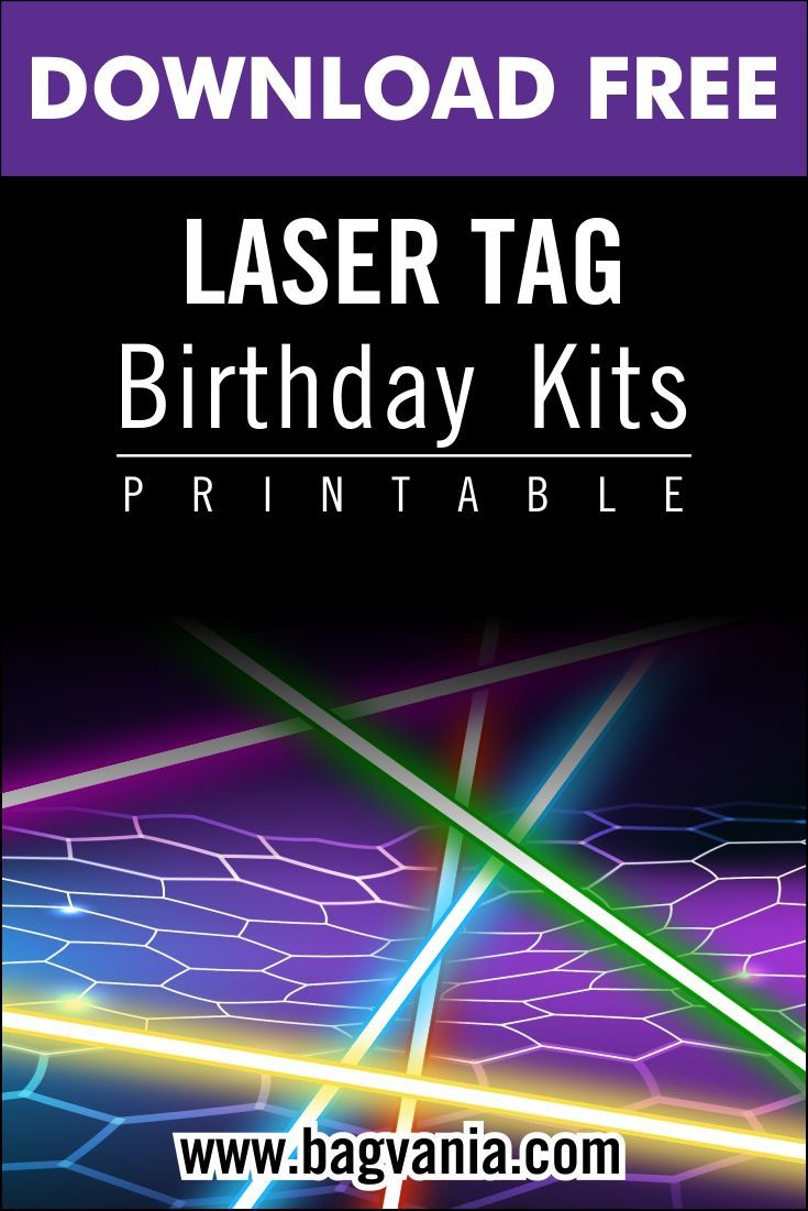 Free Printable Laser Tag Birthday Party Kits Template