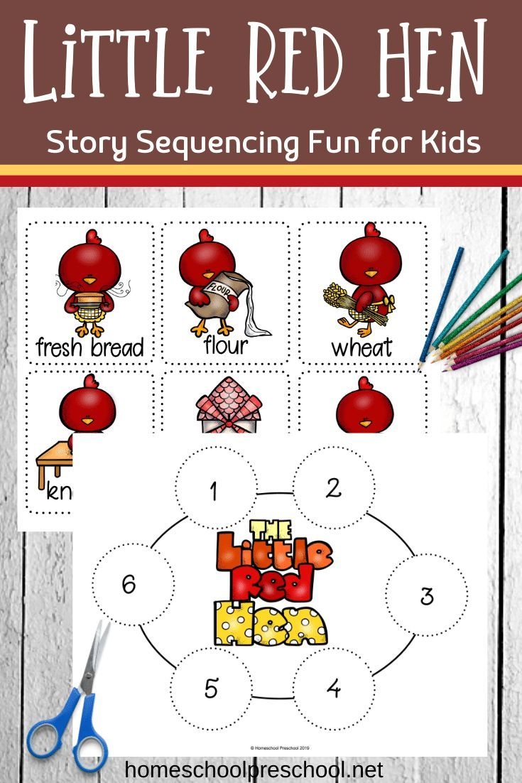Free Printable Little Red Hen Sequencing Cards Fun Learning 