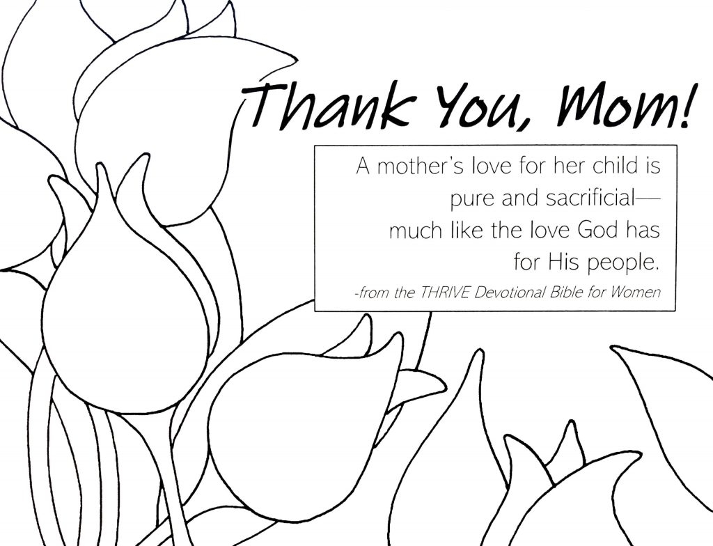 MotherS Day Card Printable Black And White