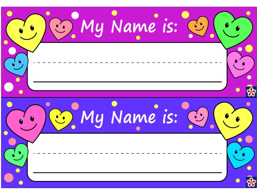 Free Printable Name Tags For Preschoolers TeachersMag