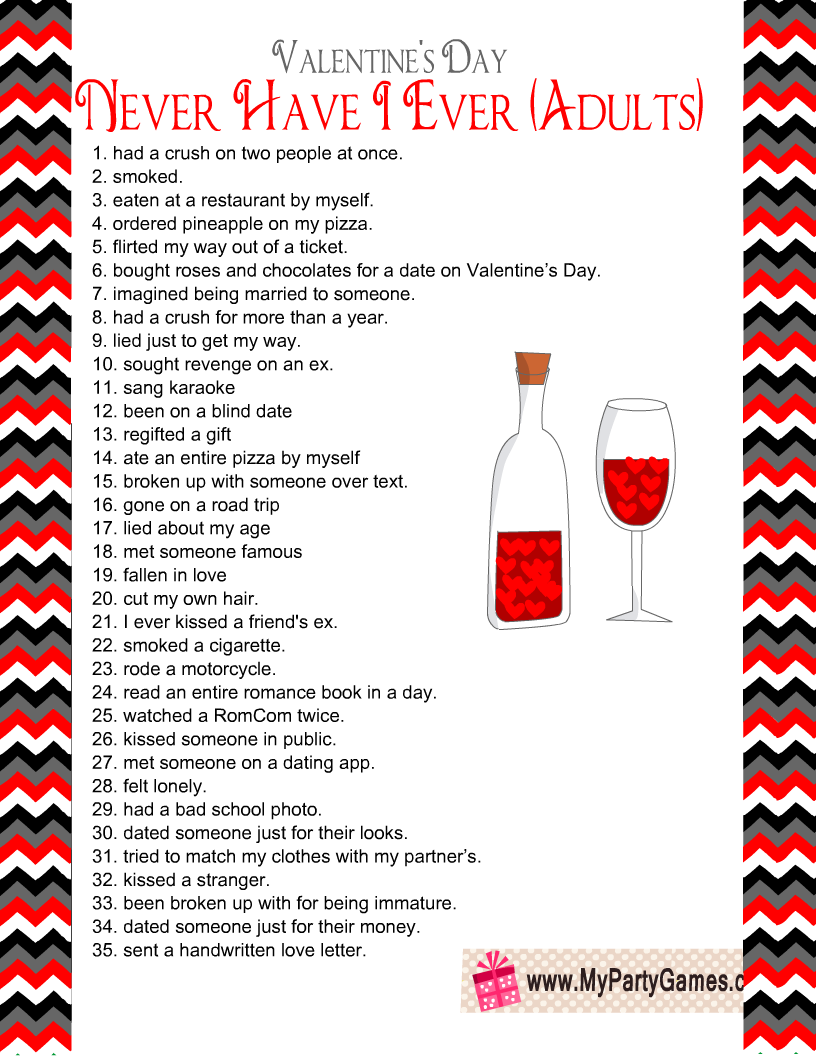 Free Printable Never Have I Ever Cards For Valentine s Day