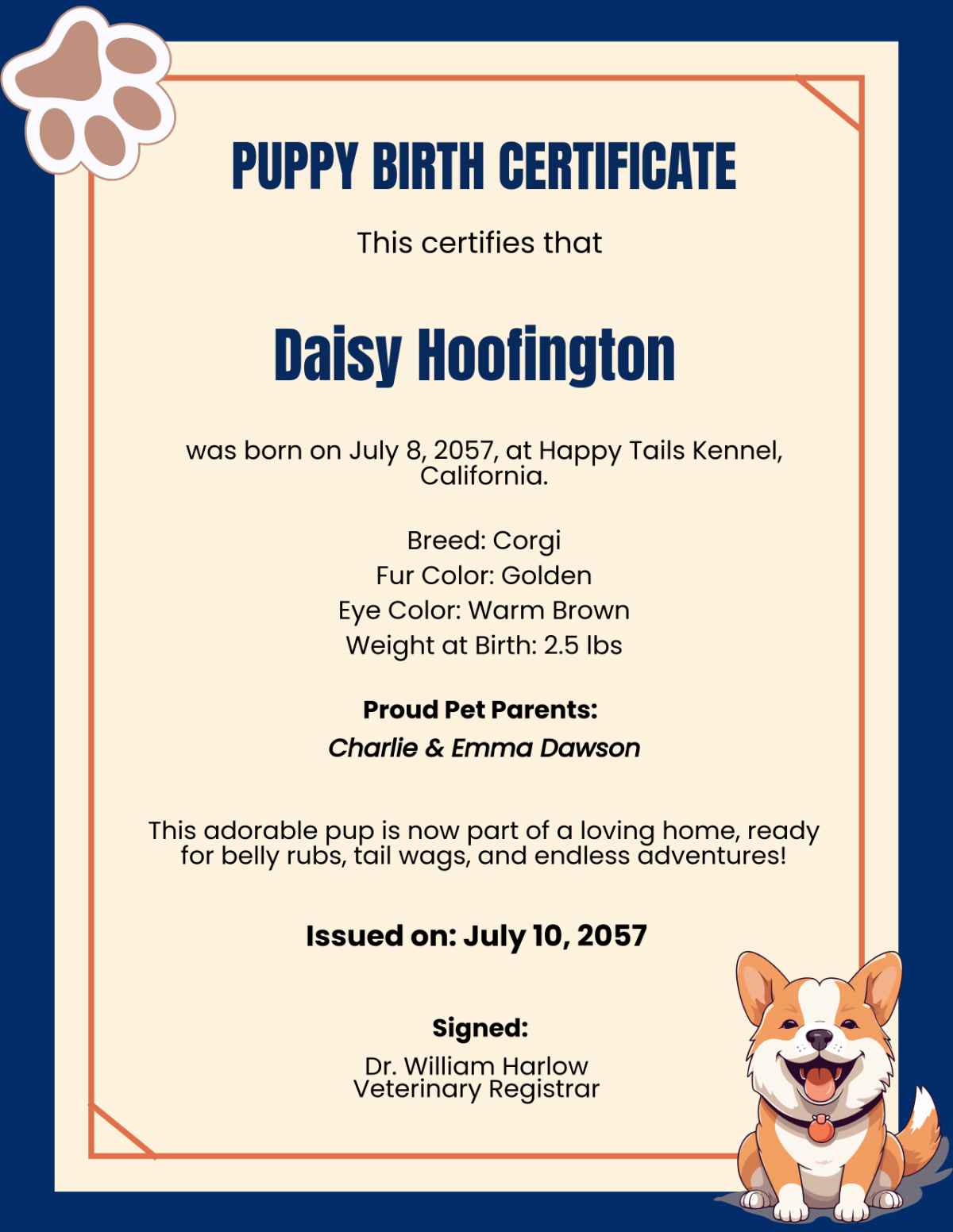 Free Printable Pet Certificate Templates To Customize Online