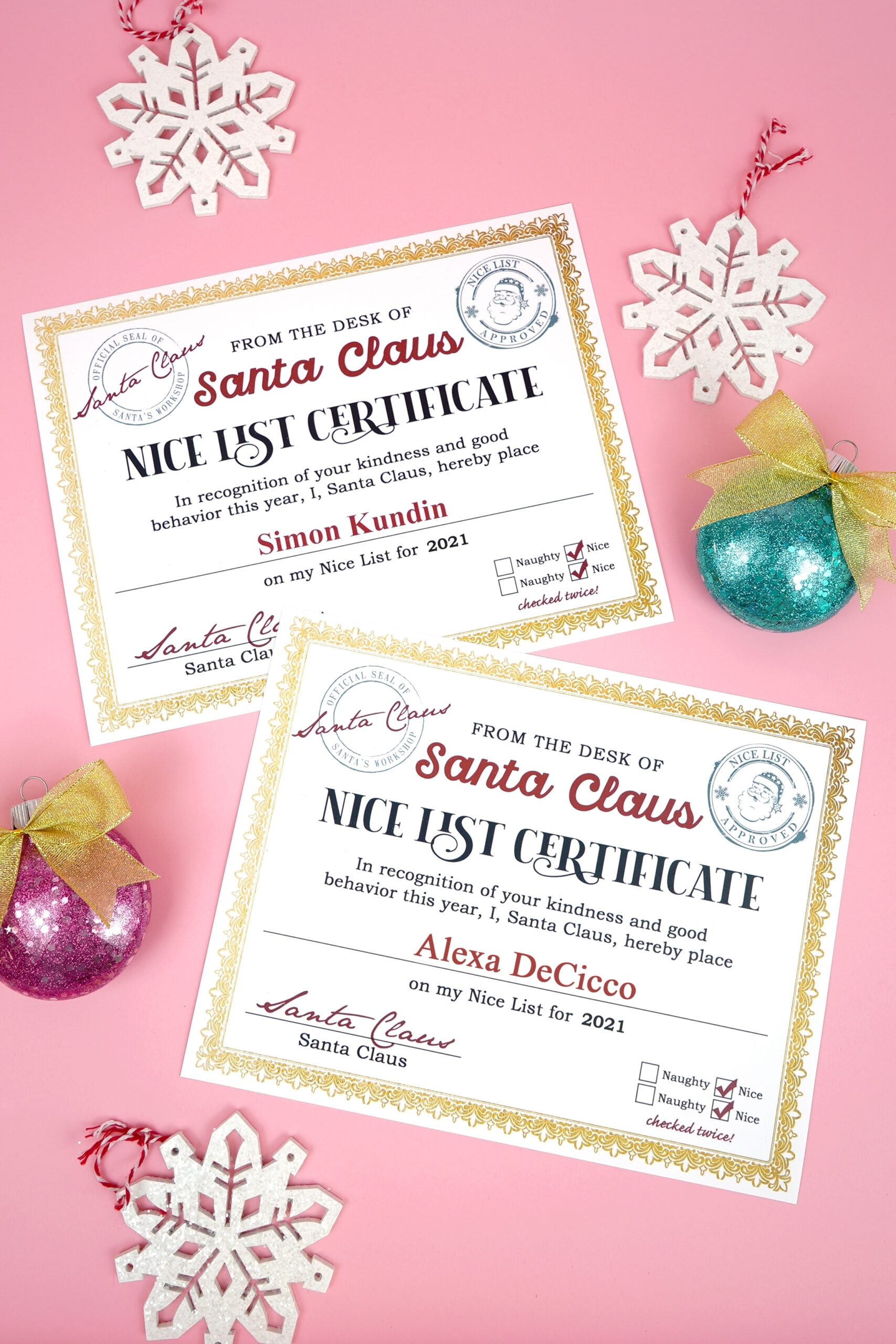 Free Printable Santa s Nice List Certificate Happiness Is Homemade