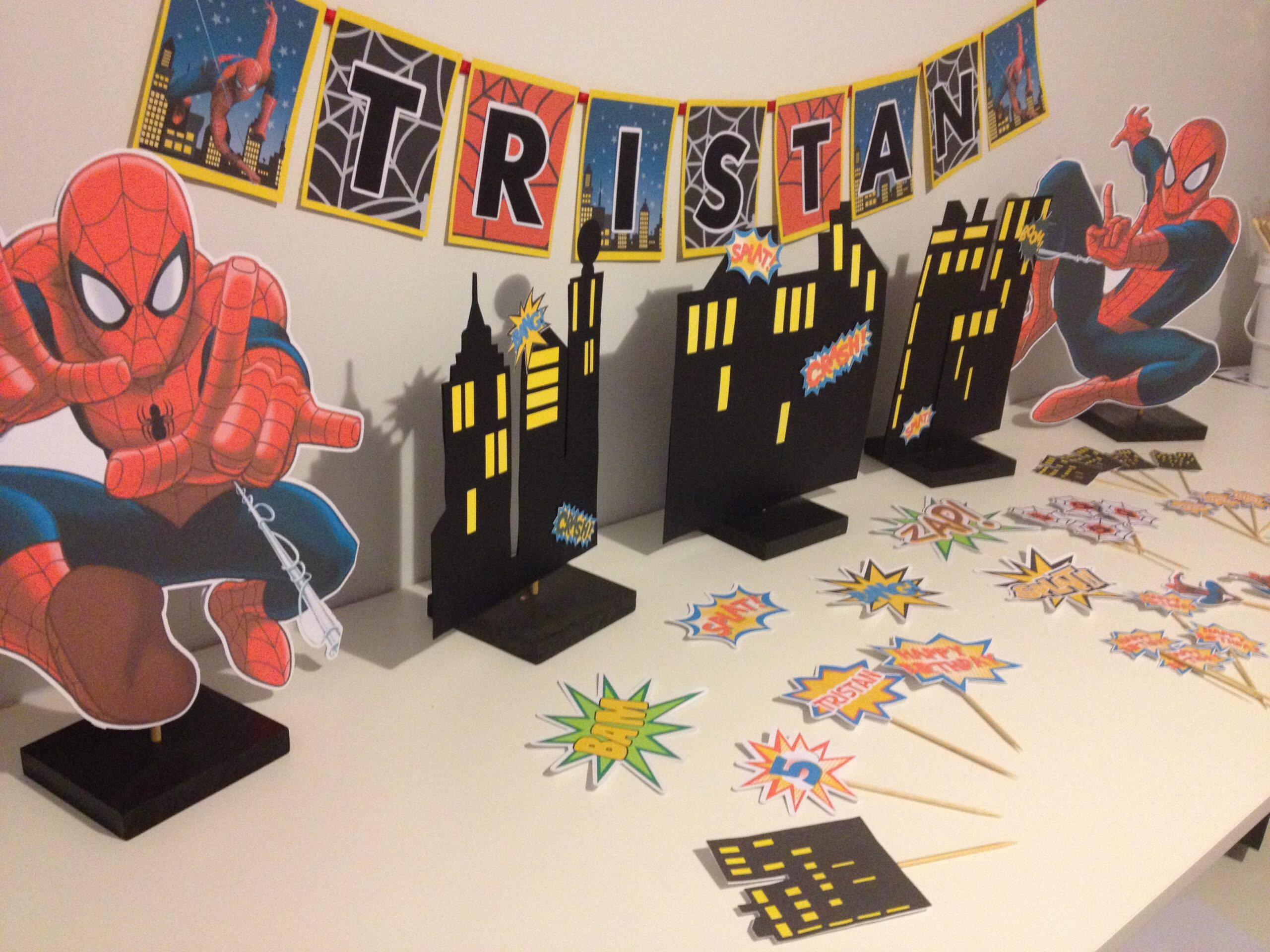 Free Printable Spiderman Happy Birthday Banner Ellierosepartydesigns