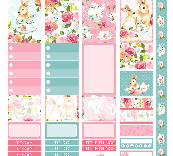 Free Printable Spring Planner Stickers Design Lovely Studio