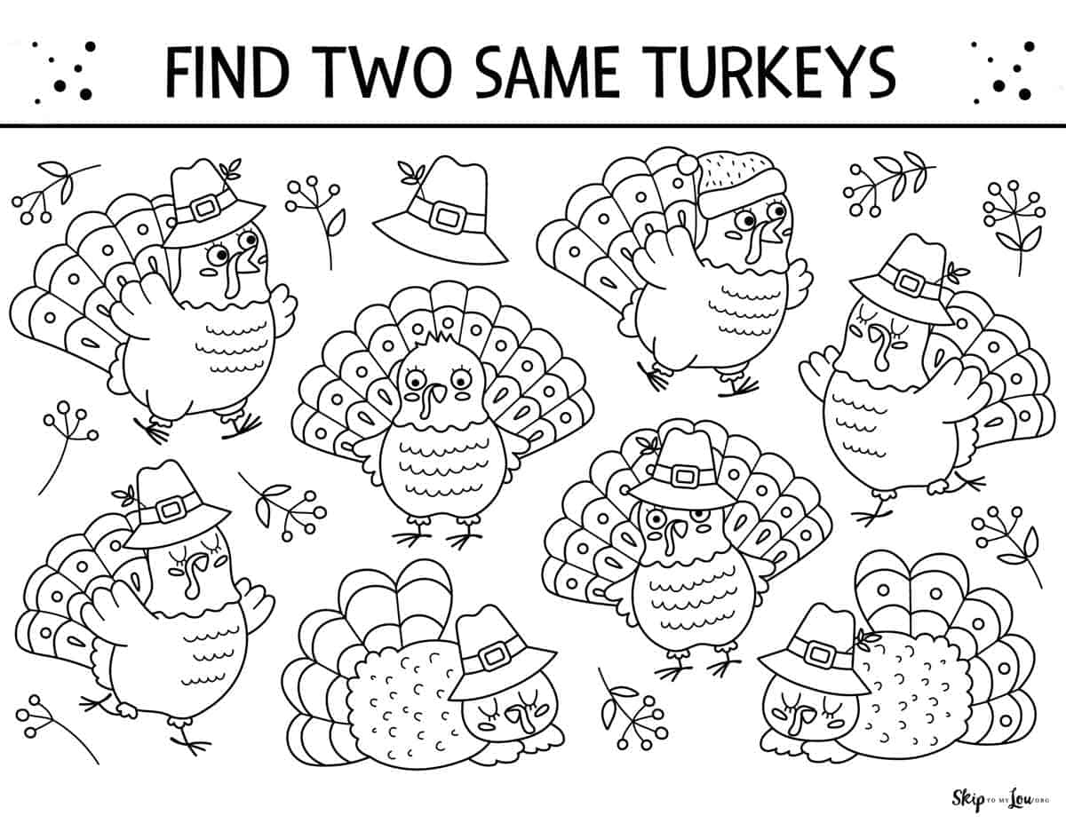 Free Printable Thanksgiving Activities Printable Party Favors