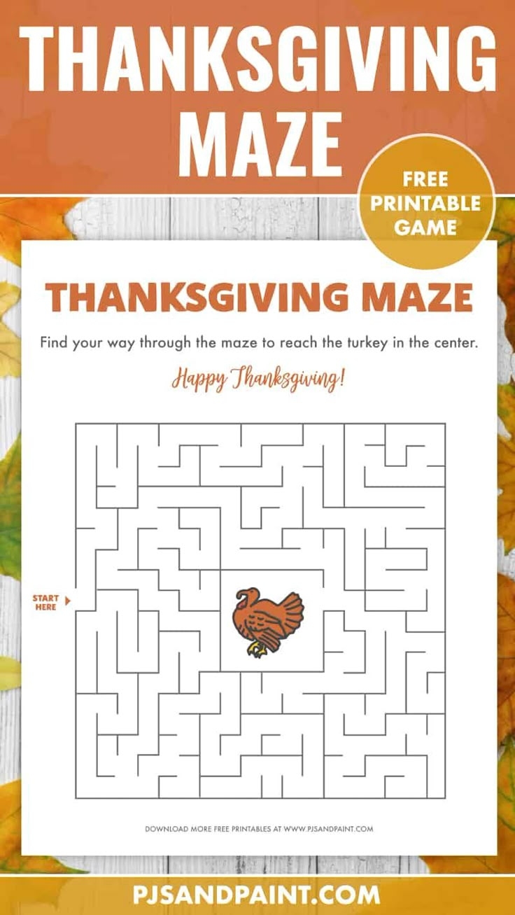 Thanksgiving Printable Games For Adults