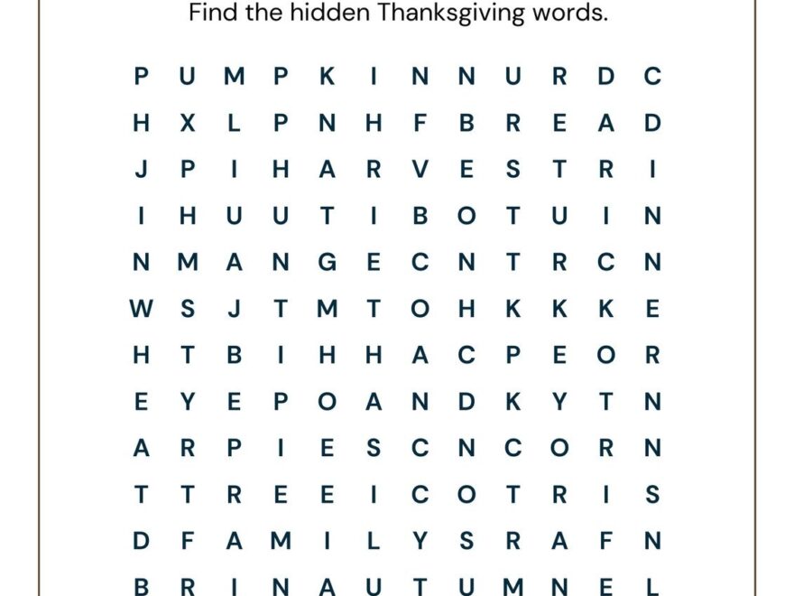 Free Printable Thanksgiving Worksheet Templates Canva