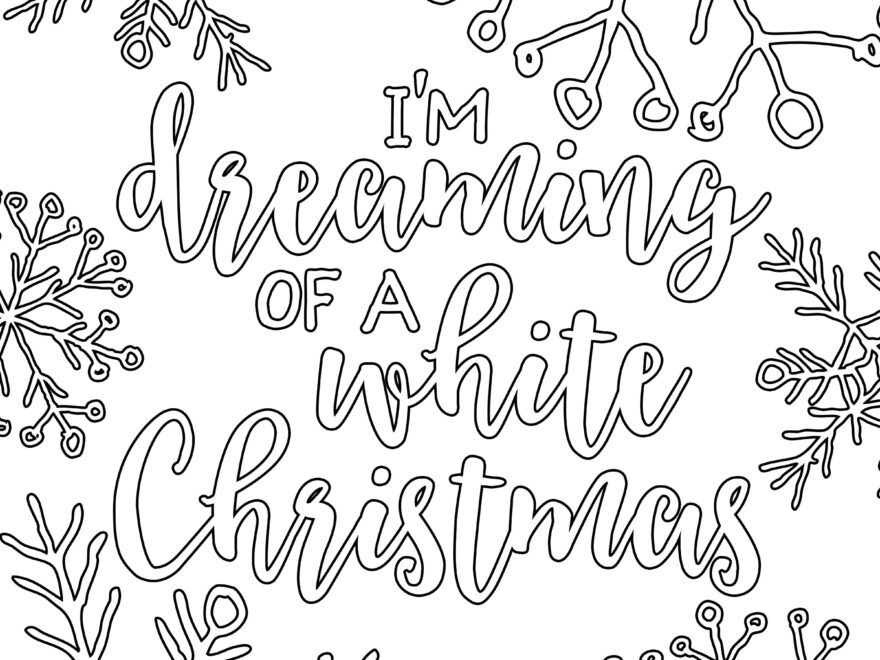 Free Printable White Christmas Adult Coloring Pages Our Handcrafted Life