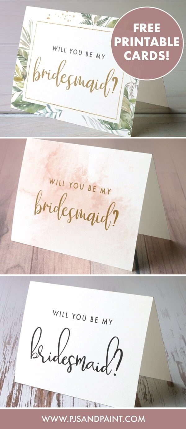 Free Printable Will You Be My Bridesmaid Cards Volume 2