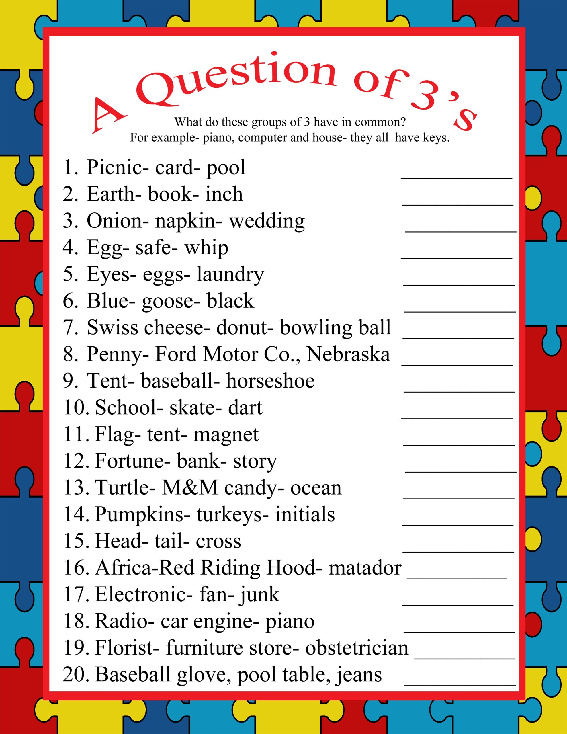 Free Printables Family Reunion Helper