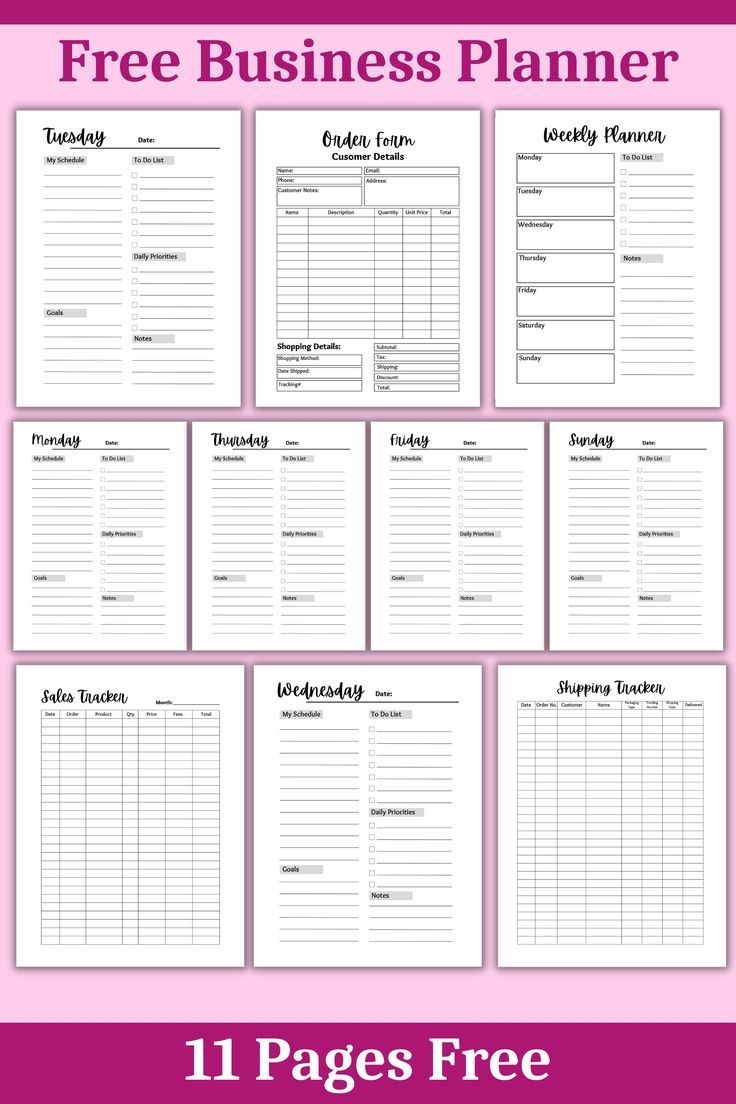 Free Small Business Planner Template Free Printable Home Business Planner Spring Aurora