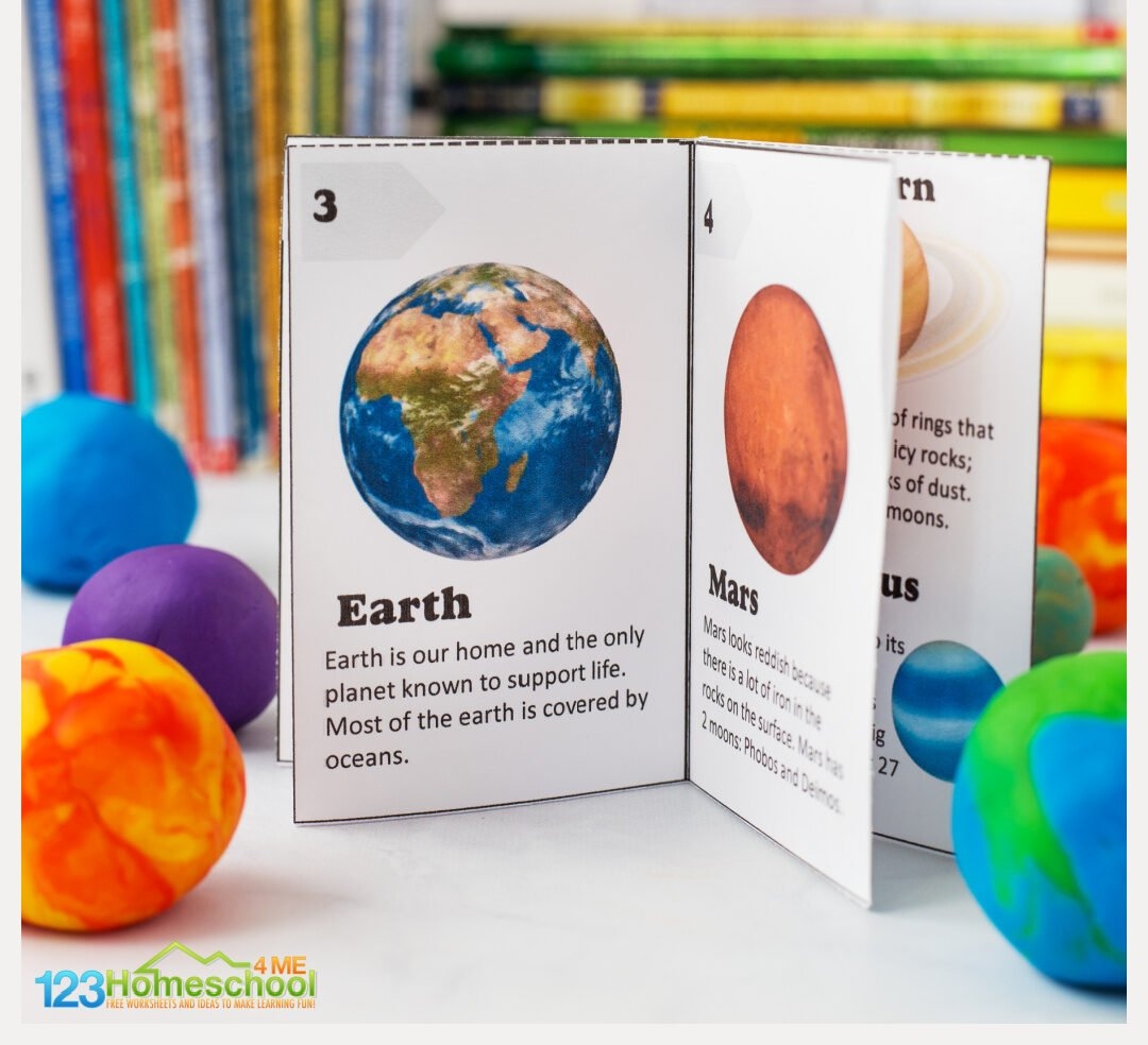  FREE Solar System Planets For Kids Printable Mini Book