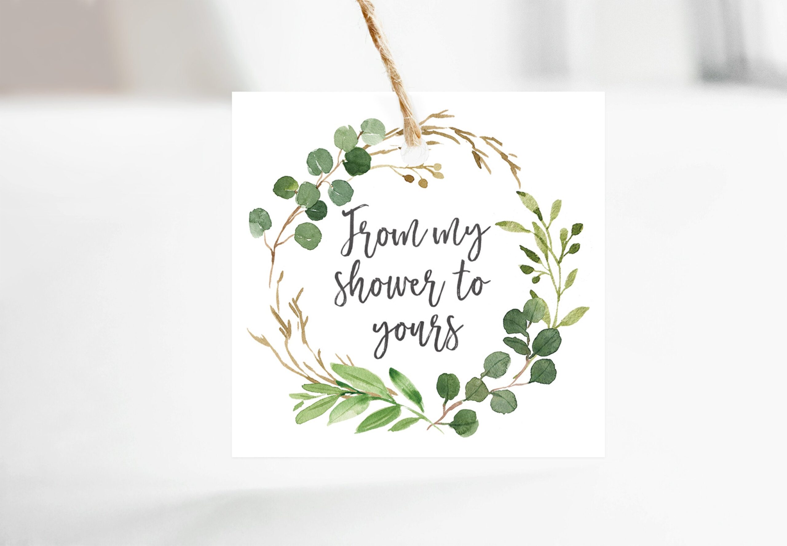 From My Shower To Yours Favor Tag Printable Baby Shower Favor Tags Eucalyptus Greenery Baby Shower Tag Gender Neutral Baby Shower Etsy