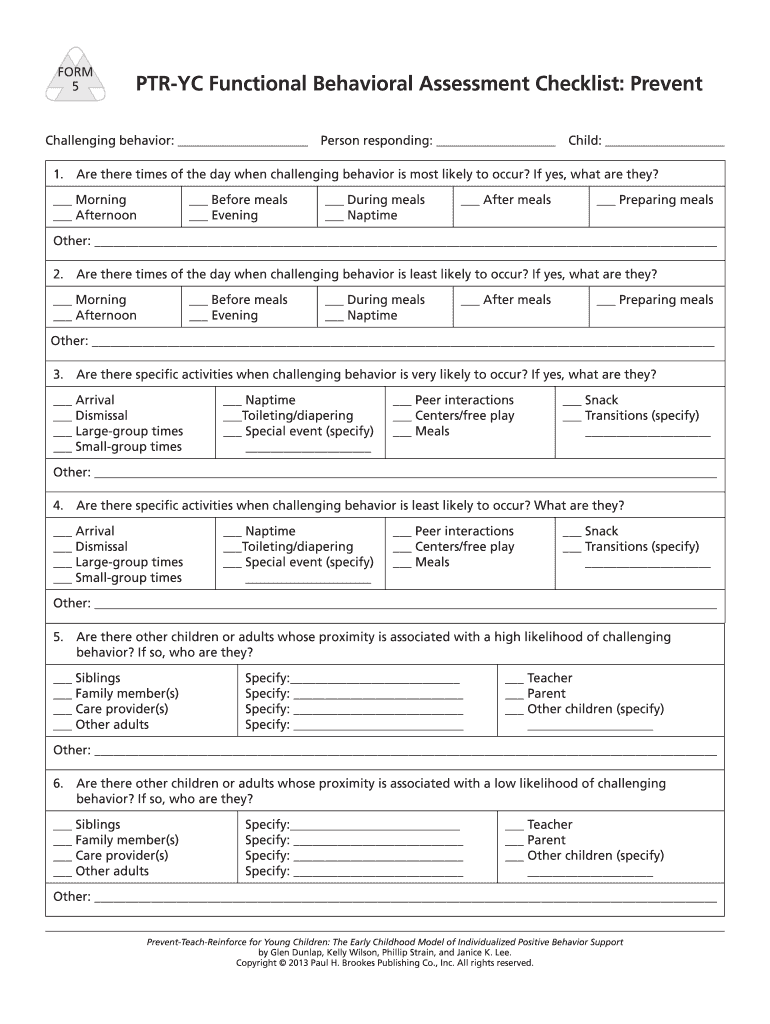 Functional Behaviour Analysis Template Fill Online Printable Fillable Blank PdfFiller