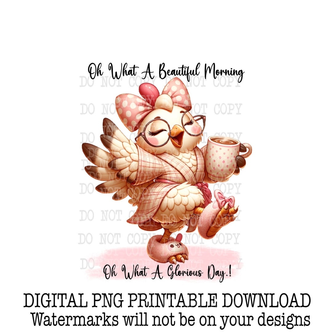Funny Chicken Png Chicken Clipart Sublimation Digital Download Coffee Clipart Printable Wall Art Coffee Tumbler Png Towel Design Etsy