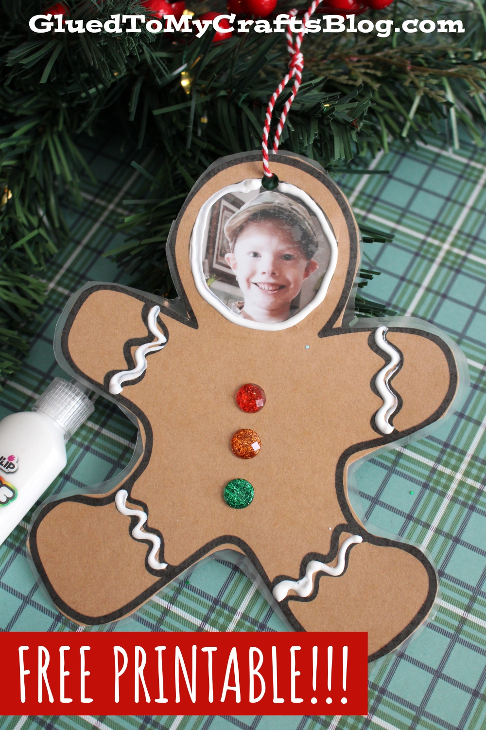 Gingerbread Man Photo Ornament Craft Glued To My Crafts