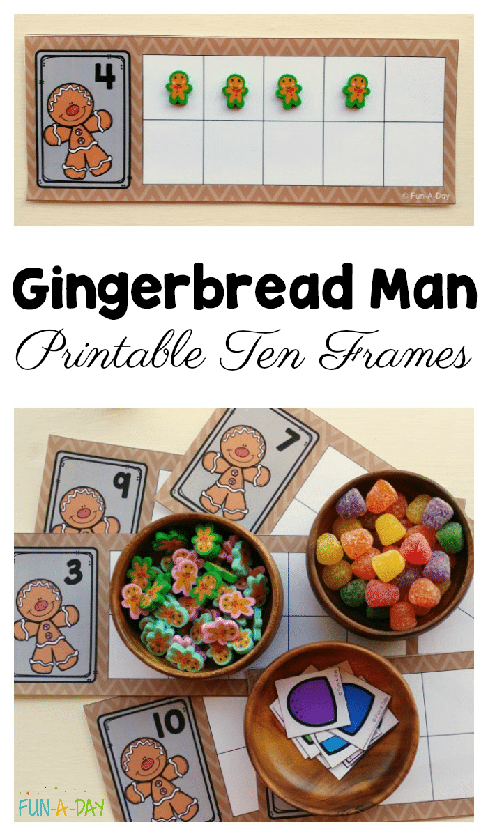 Gingerbread Ten Frames Free Printable Fun A Day 