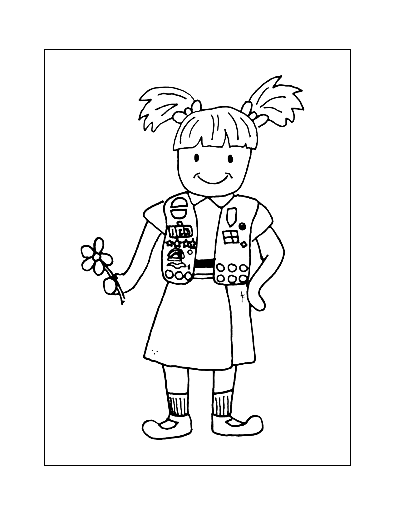 Girl Scout Coloring Pages Printable Coloring Pages FREE