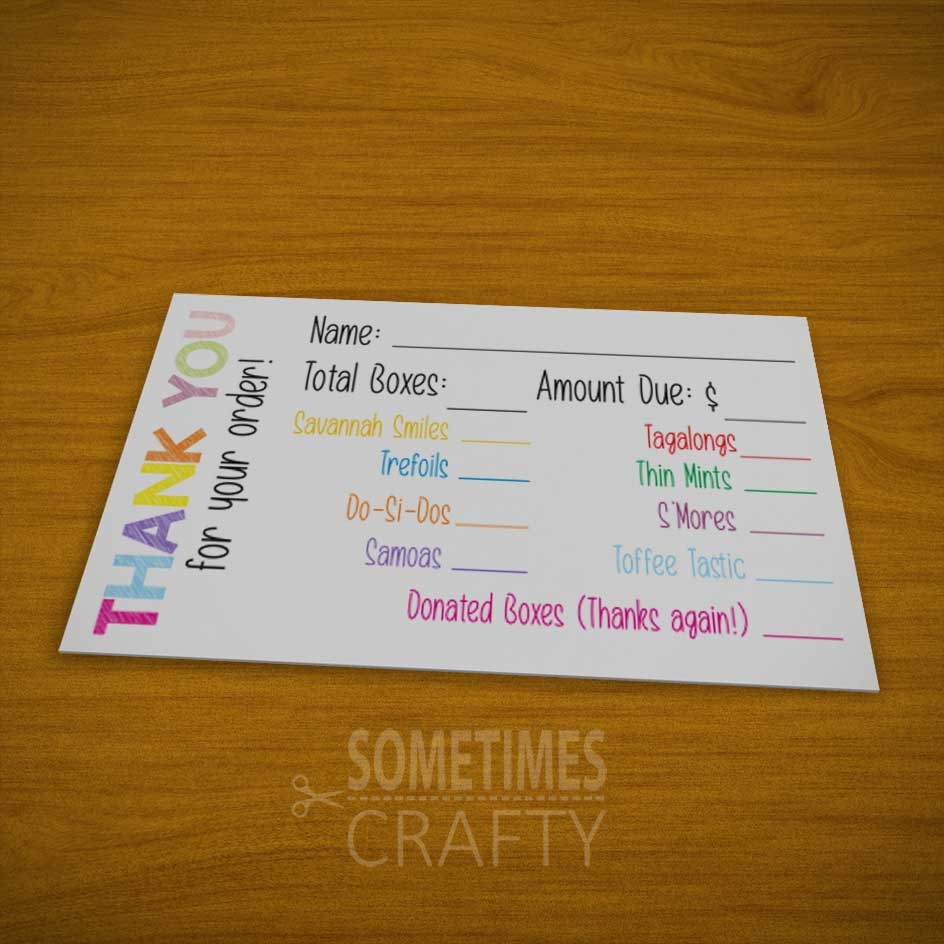 Girl Scout Cookie Thank You Tags Free Printable Sometimes Crafty