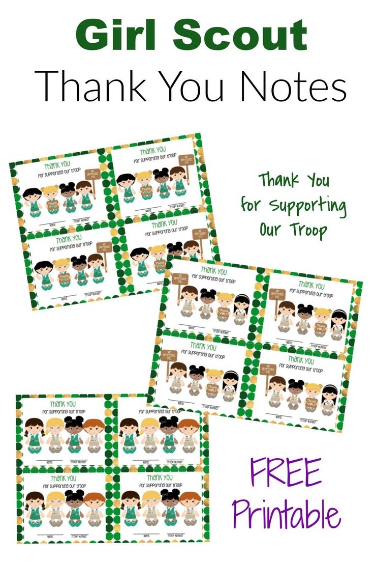 Girl Scout Thank You Notes