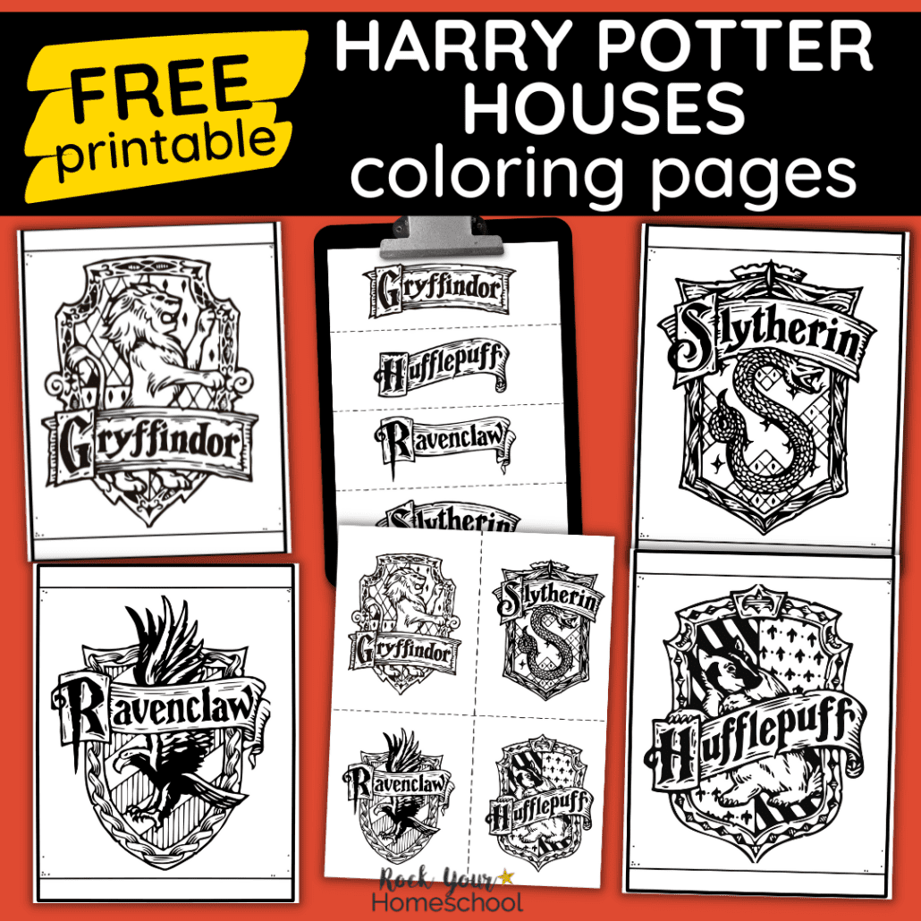 Printable Harry Potter House Crests