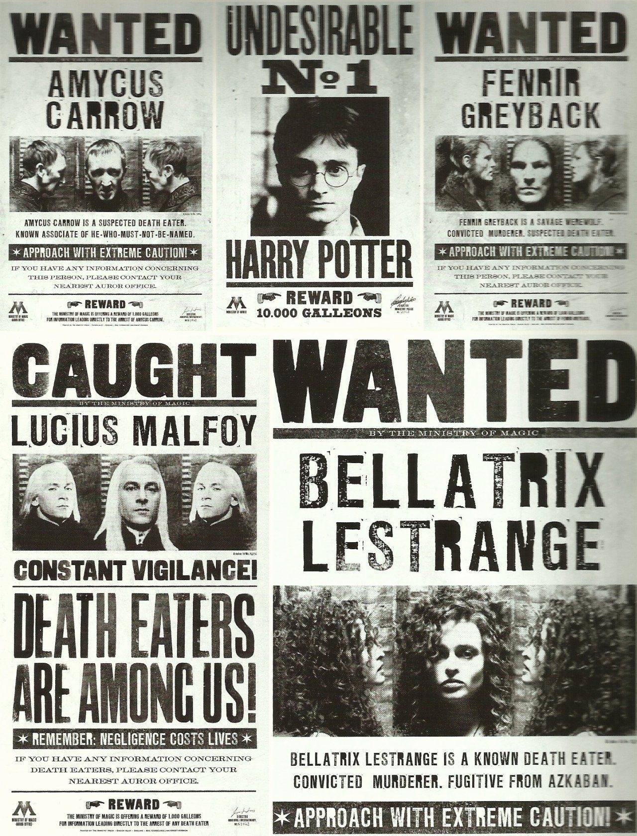 Harry Potter Wanted Pictures Free Printables