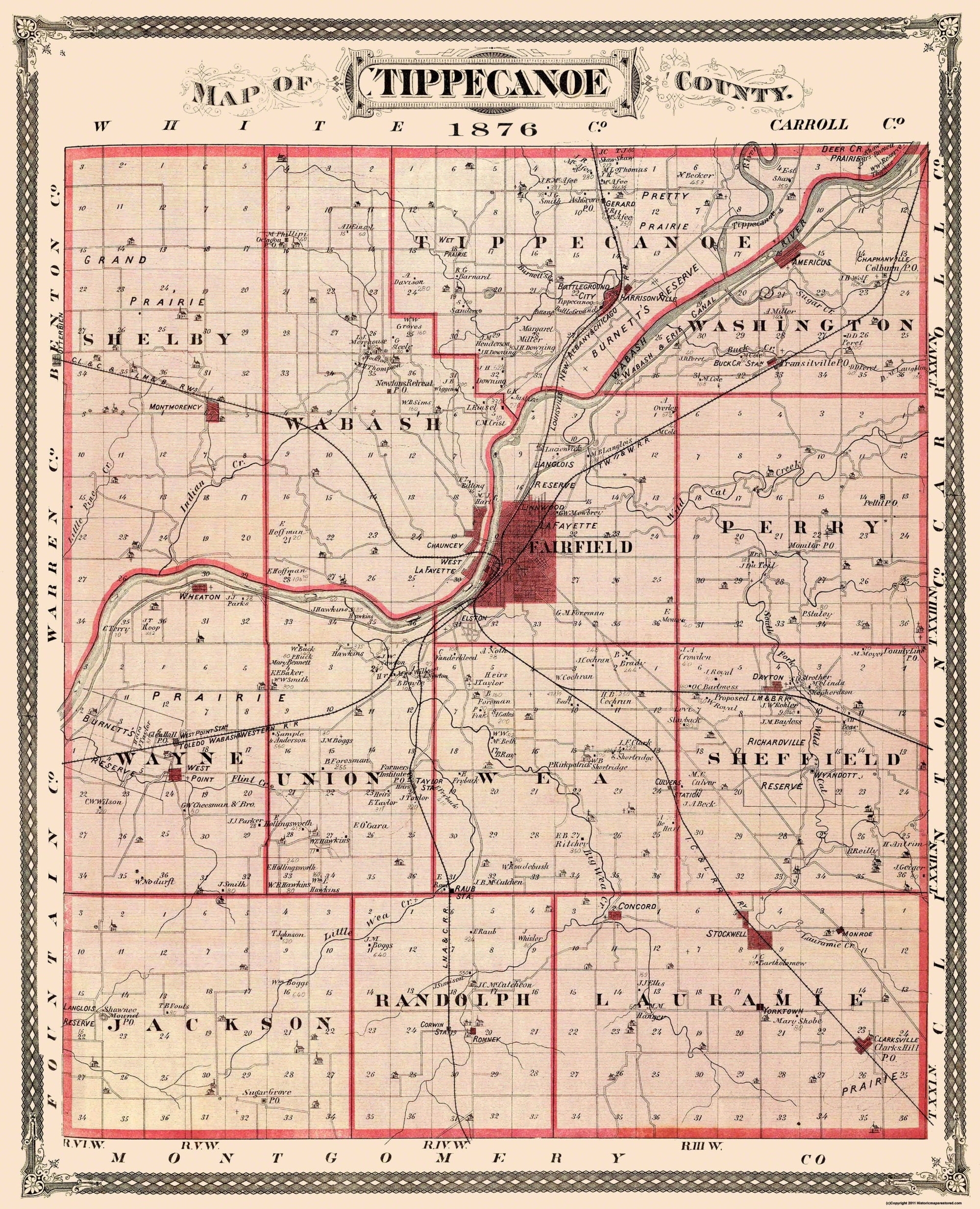 Printable Map Of Tippecanoe County Indiana