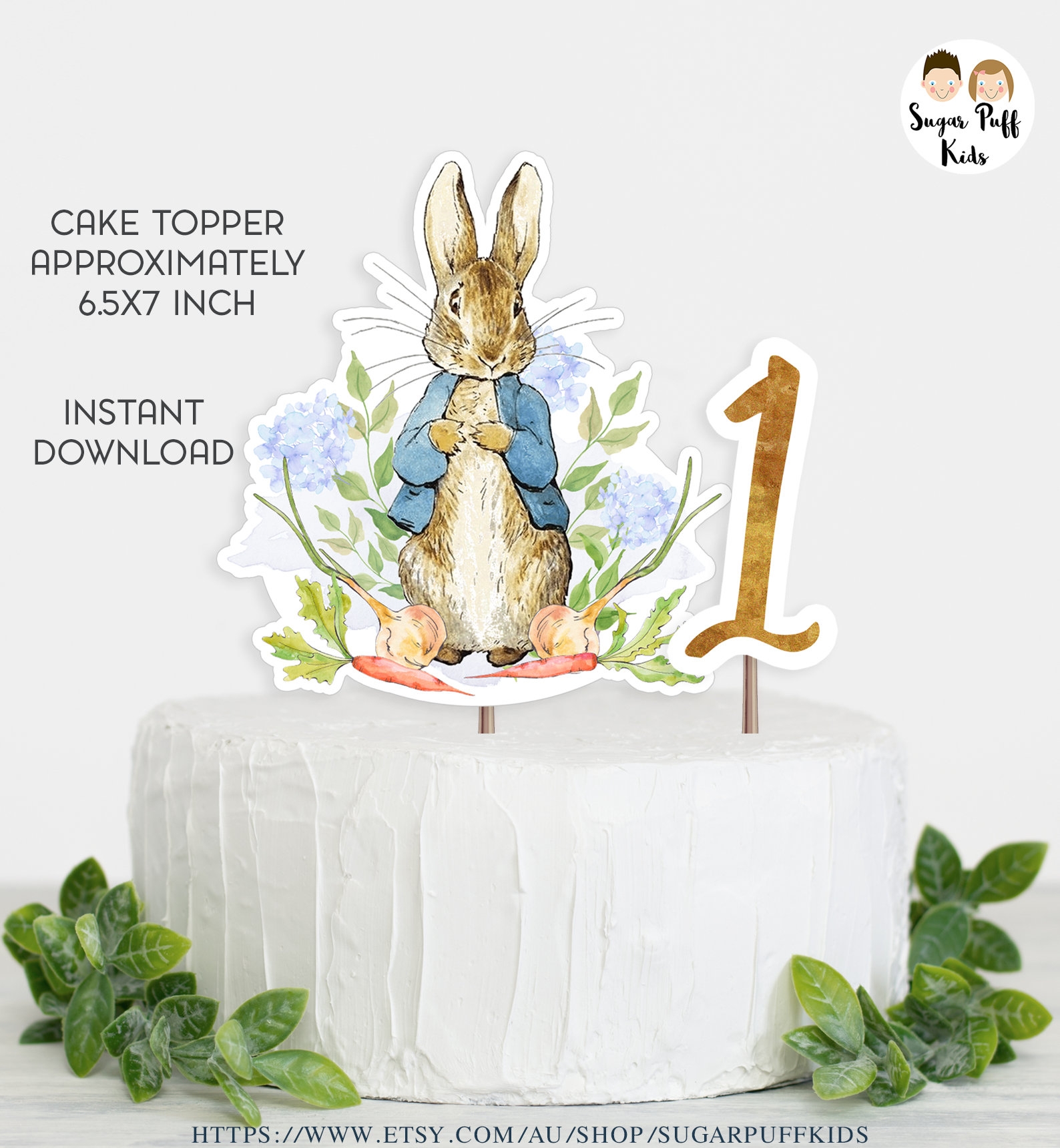 Instant Download Peter Rabbit 1st Birthday Cake Topper Printable Some Bunny Gold Numebr Cake Topper Boys Bunny 2nd Birthday Cake Topper Etsy UK