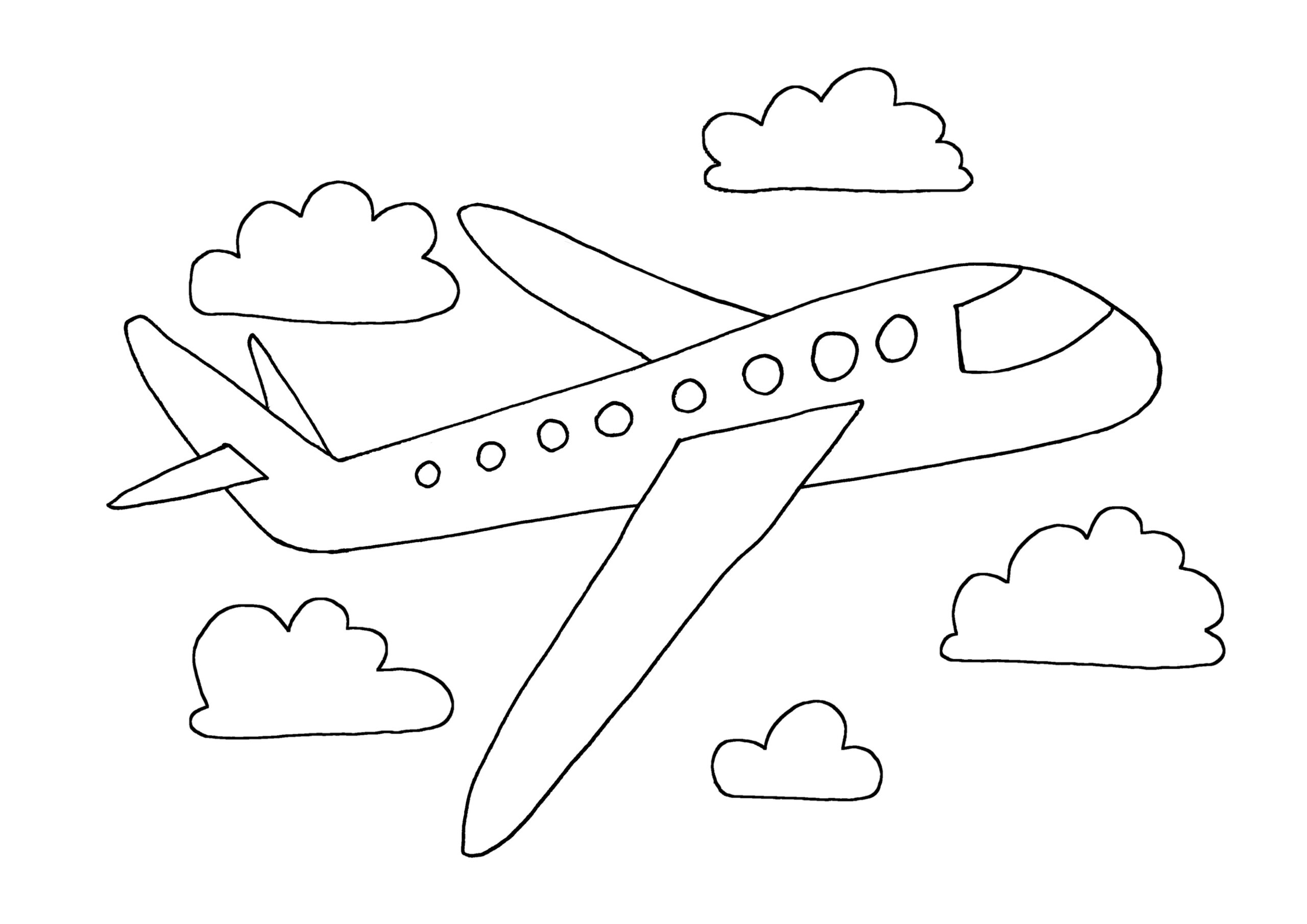 Free Printable Airplane Coloring Pages