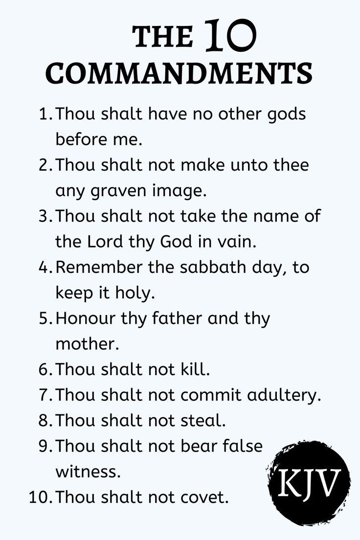 King James Version Of The 10 Commandments