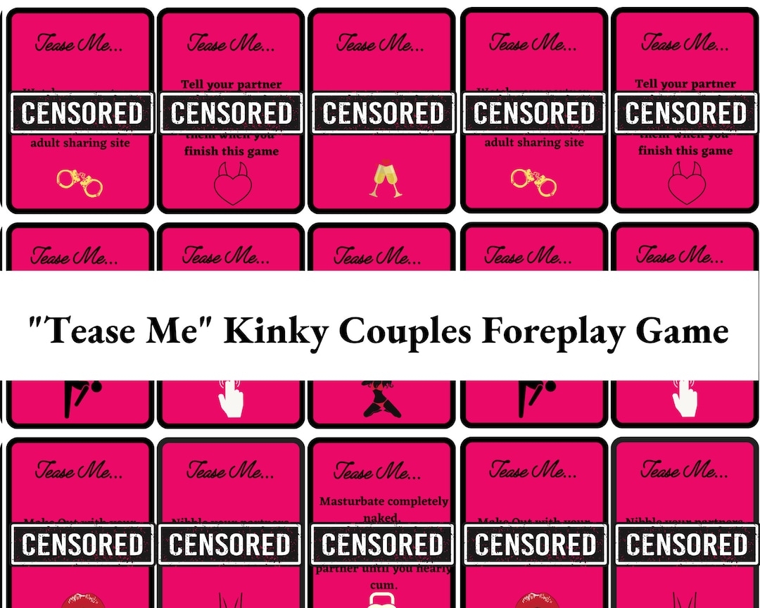 Kinky Couples Drinking Foreplay Game Tease Me Adult Sex Game 99 Cards And Instructions Included Instant Download Etsy