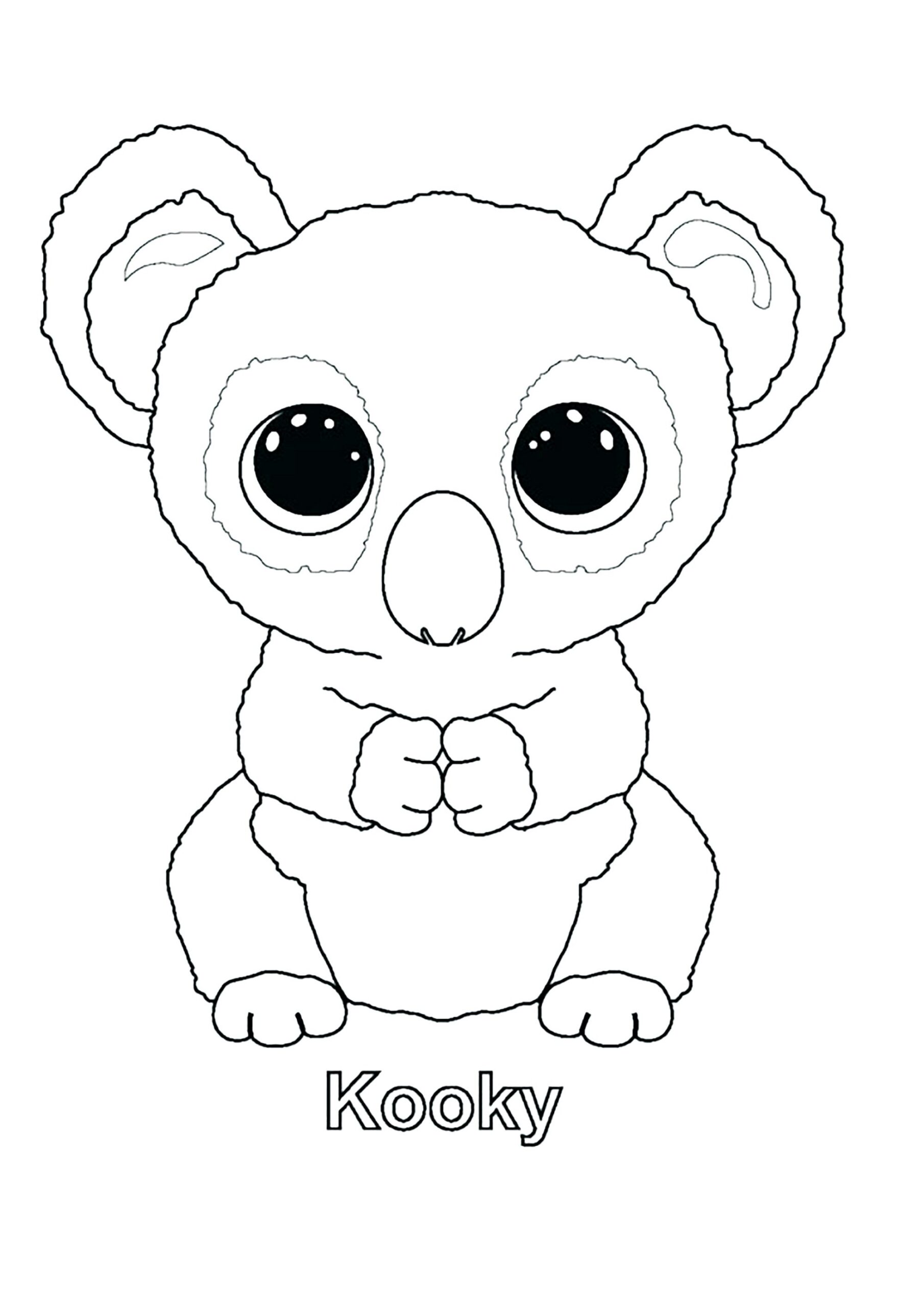 Kookie Koala Beanie Boo Coloring Pages