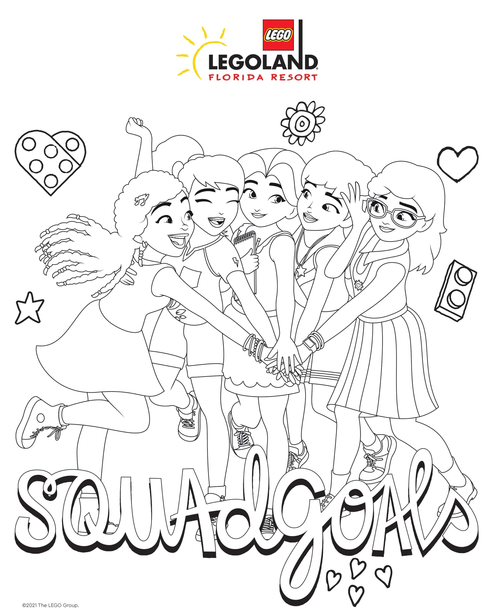 LEGO Friends Weekends Free Coloring Sheets LEGOLAND Florida Resort