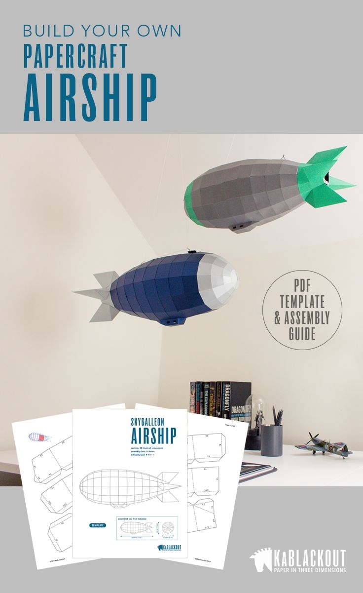 Large Free Printable Airship Blueprints