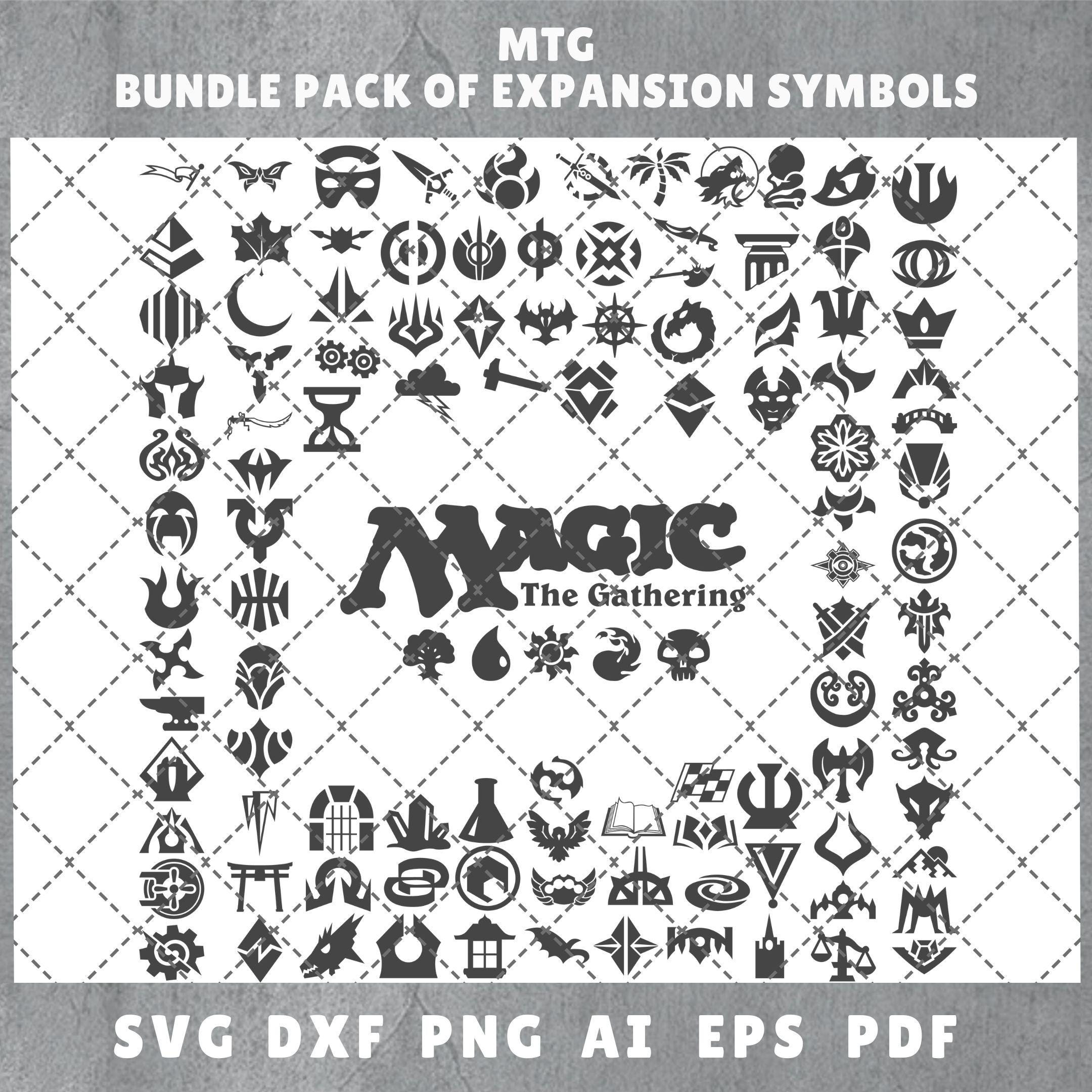 Magic The Gathering Bundle Pack Expansion Symbols MTG Icon MTG Clipart MTG Symbols Of Mana Mtg Logo Magic Expansion Symbol Etsy