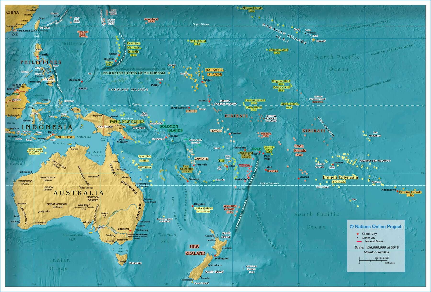  Map Of Oceania To Print Download FREE